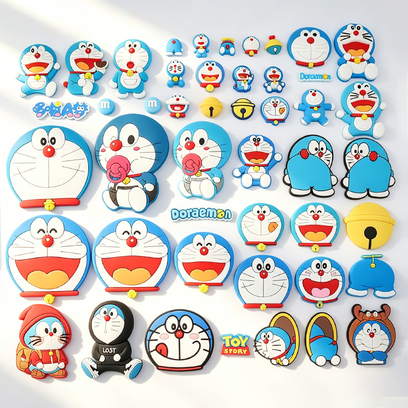 Cute Cartoon Laughing Doraemon Soft Rubber Patch Pvc Rubber DIY Doraemon Phone Case Driver's License Cover Patch