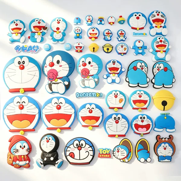 Cute Cartoon Laughing Doraemon Soft Rubber Patch Pvc Rubber DIY Doraemon Phone Case Driver's License Cover Patch