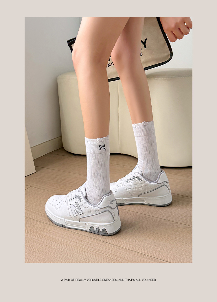 Giày sneaker nam nữ cổ thấp phong cách cổ điển phối màu đen trắng — 828 Đen Trắng chi tiết 9