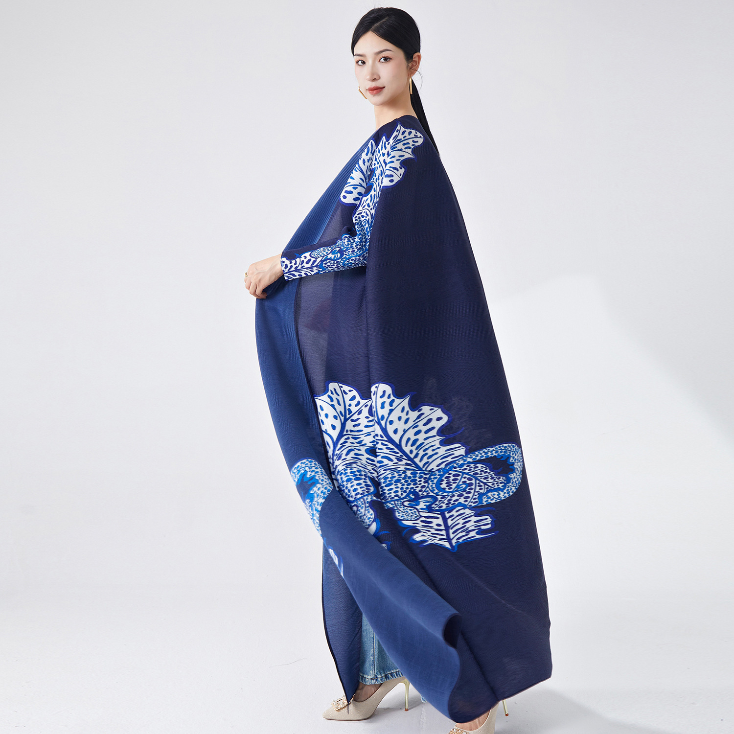 Muslim Fashion Heavy-duty Dress Robe, Middle Eastern Foreign Trade Best-selling Women's Clothing, Loose-fitting Printed_ecoleips.com