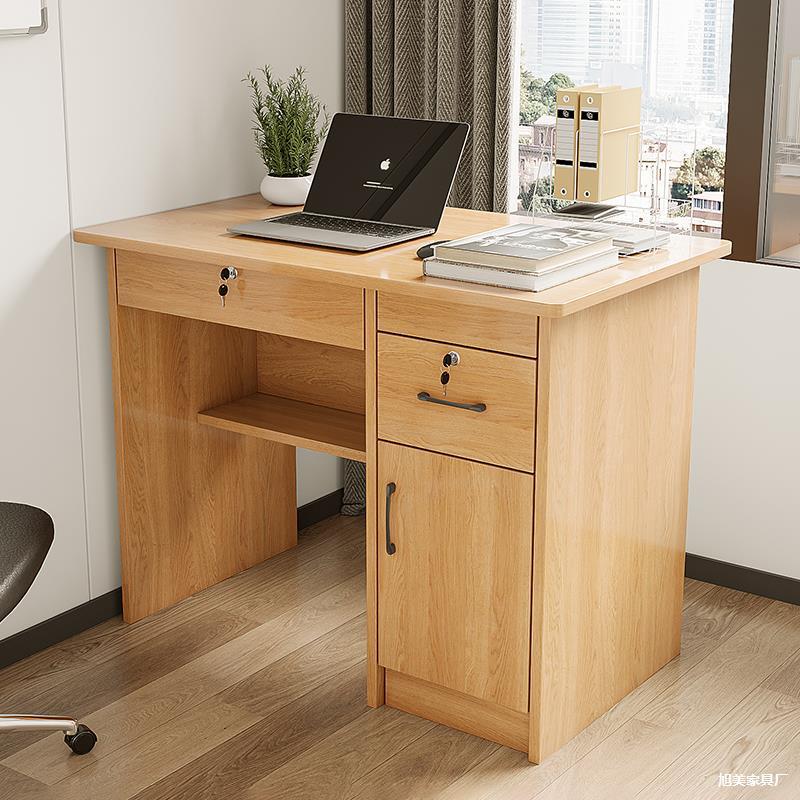 Solid Wood Desk Single Home Rental Small Apartment Desk Student Writing Desk with Drawer Lock Desktop Computer Desk Solid Wood Desk Single Home Rental Small Apartment Desk Student Writing Desk with Drawer Lock Desktop Computer Desk