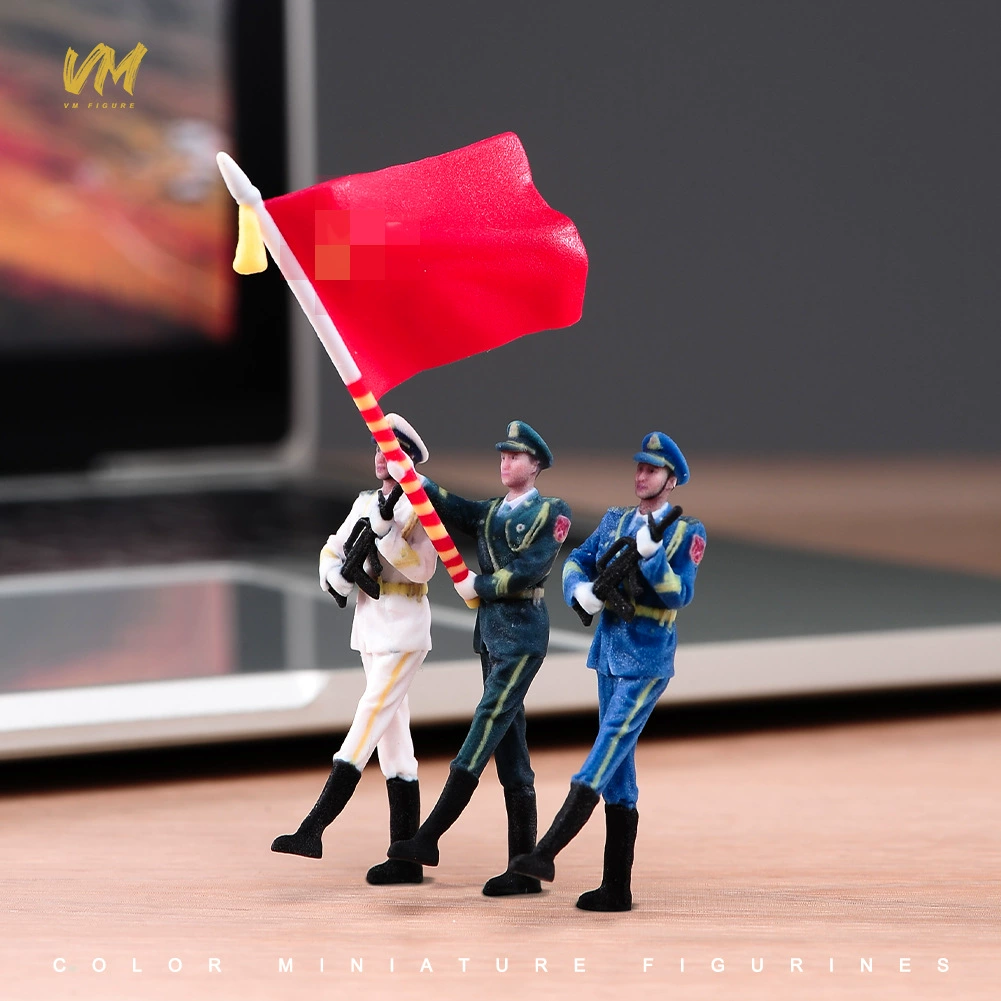 Модель миниатюры почетного караула масштаба 1/64/43 с 3D цветной печатной куклой
