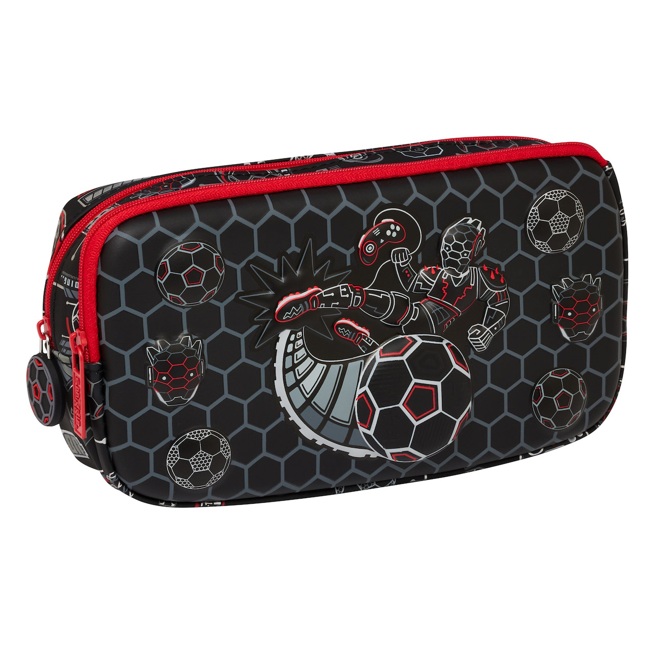 Black double-layer pencil case