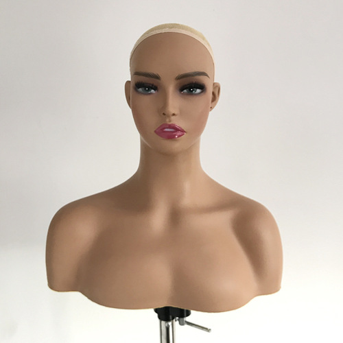 Manufacturer's new model head jewelry wig headcover display window prop half-body European and American head model