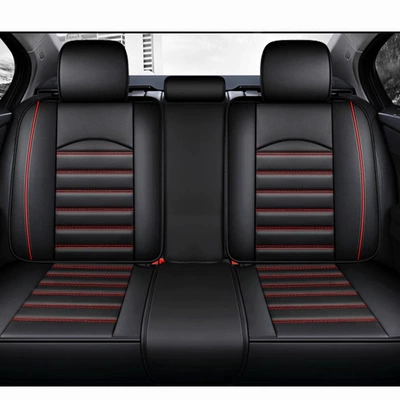 Factory Direct Sales Car Seat Cushions, Seat cushion, seat cover - black-and-red-rear-seat-cushion-backrest-no-wash-full-surround-leather