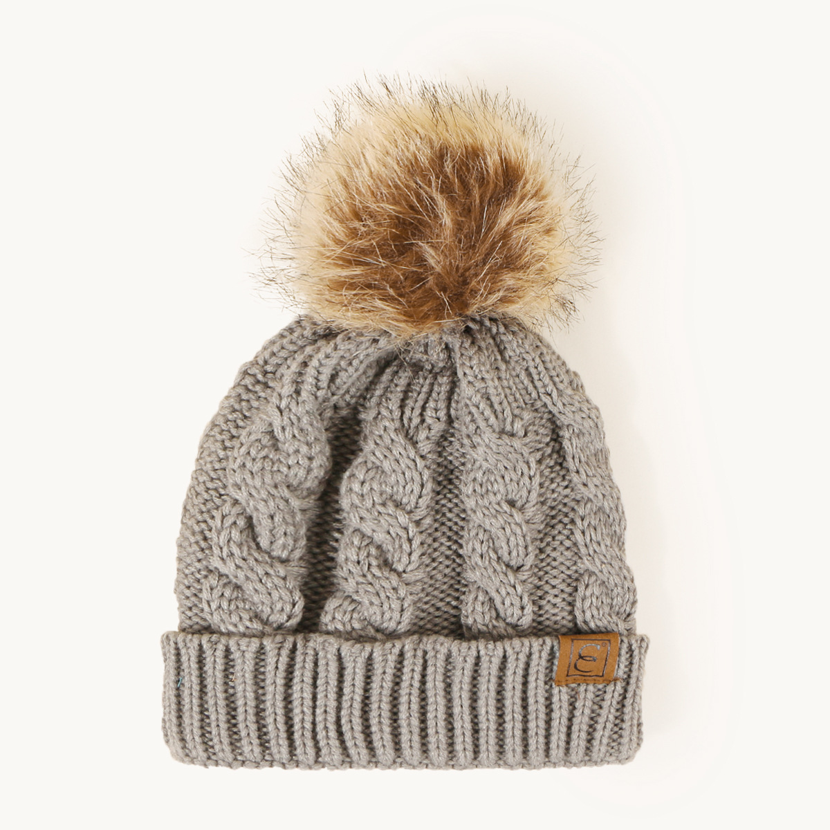 168g Weight Wool Cap Hats Type Outdoor Occasion Acrylic Material Solid Color Pattern Autumn&Winter Season Unisex Gender Korean Style Style Khaki, Grey, White, Red, Blue, Black Color Eaveless Rim Korean Style Warm Leather Label Fur Ball Knitted Hat Wholesale Nihaojewelry 18