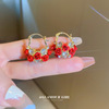 Fashionable design advanced earrings, flowered, light luxury style, high-quality style