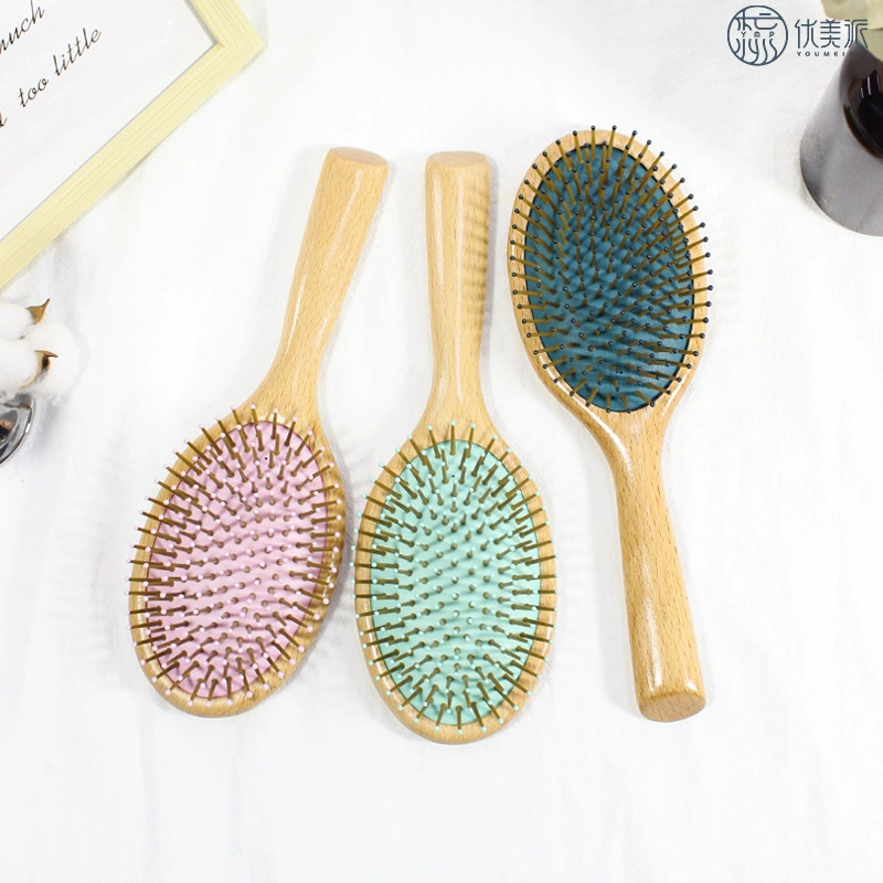 Новый стиль премиум-класса буковая расческа массаж надувная подушка воздушный мешок расчесывание волос три цвета дамы леди уход за волосами расческа для волос оптом
