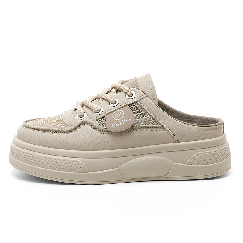 Hy326 Super Beliebte 2025 Sommer Weiße Turnschuhe Neue Koreanische Stil Ins Weibliche Student Halb-Cup Mesh Atmungsaktiv Casual Board_voghion.com