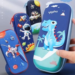 Cartoon 3D Stereo Pencil Case EVA Pen Pouch Waterproof Shockproof Large Capacity School Supplies Box Wholesale