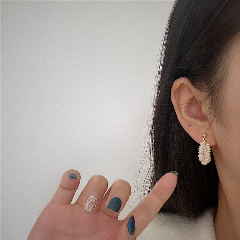 9g Weight Drop Earrings Classification 1 Pair Quantity Daily Occasion Freshwater Pearl Material Solid Color Pattern Women'S Gender Beaded Design Retro Style 1 Pair Retro Solid Color Freshwater Pearl Beaded Drop Earrings 6