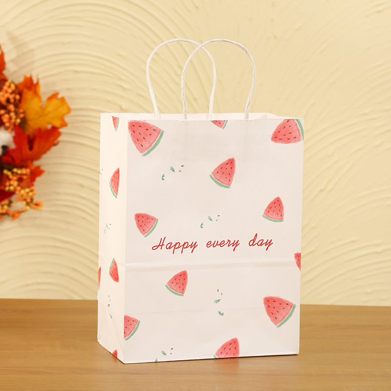 Cartoon Style Watermelon Kraft Paper Daily Gift Bags 1 Piece display picture 4