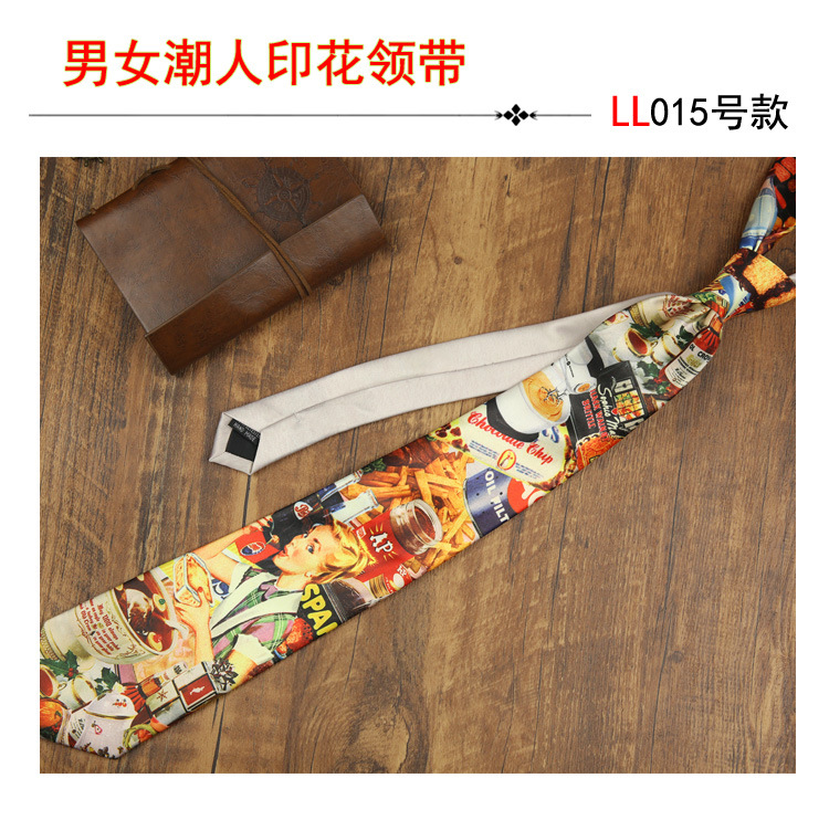 Trajes de hombre corbata rendimiento casual impresión digital accesorios de moda hip hop corbata floral image 21