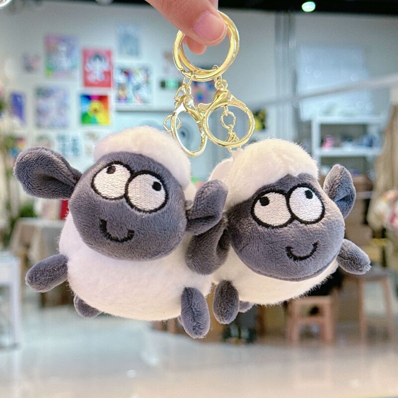 Tiktok-Style Plush Sheep Toy Pendant Doll Plush Sheep Backpack Keychain Mini