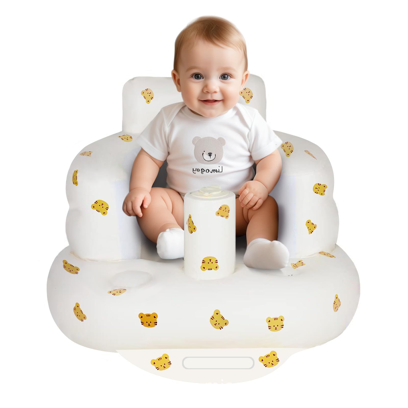 Silla inflable eléctrica para bebés 2026 en stock, asiento de aprendizaje para bebés, cojín para practicar sentarse, taburete de baño, sofá anticaída