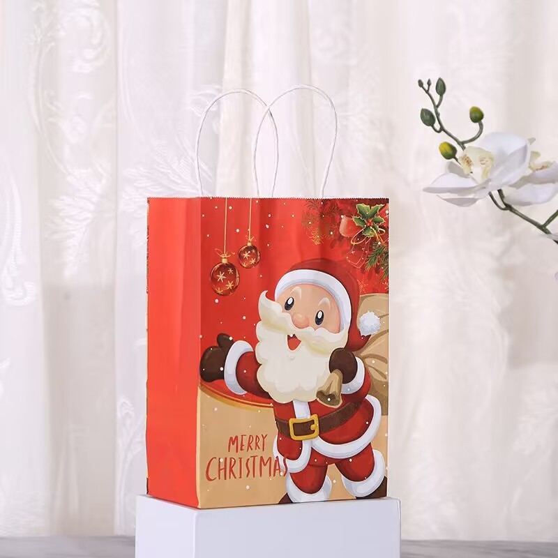 越境新品クリスマスギフトバッグ漫画クリスマスプレゼント包装袋クリエイティブ祭りパーティー手提げショッピングバッグ|undefined