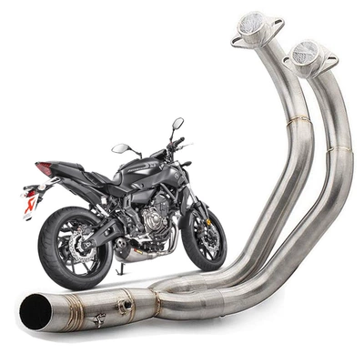 Motorcycle exhaust pipe, Front Section