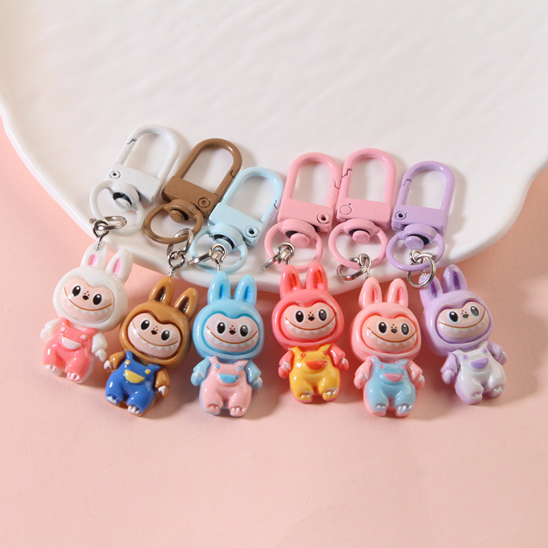 可爱背带裤拉布布书包钥匙扣小挂件可爱卡通少女心学生包包挂件