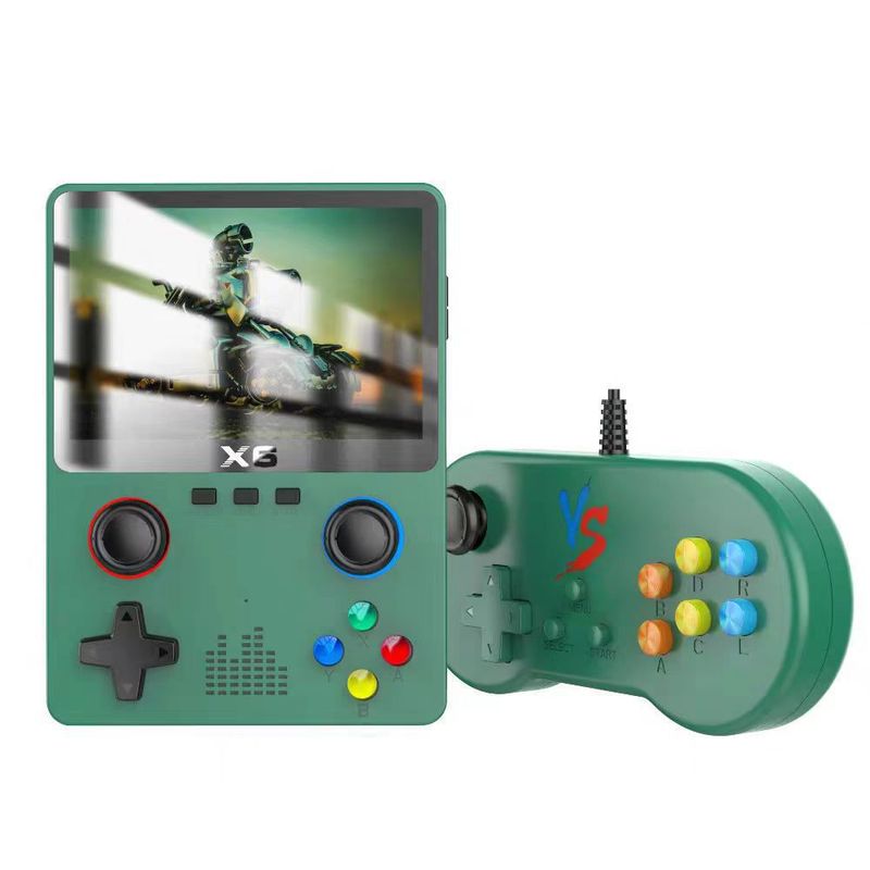 X6 携帯ゲーム機 HD 大画面 PS1 デュアルジョイスティックエミュレータレトロゲーム機ハンドヘルドファクトリーアウトレット|undefined