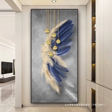 羽毛入户玄关贴画自粘过道走廊墙壁装饰壁画贴纸民宿墙面挂画墙贴