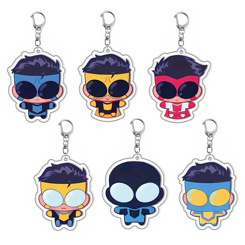 [Laminated] Superhero Almighty Acrylic Keychain Anime Peripheral Ready-Made Cross-Border Pendant Peripheral