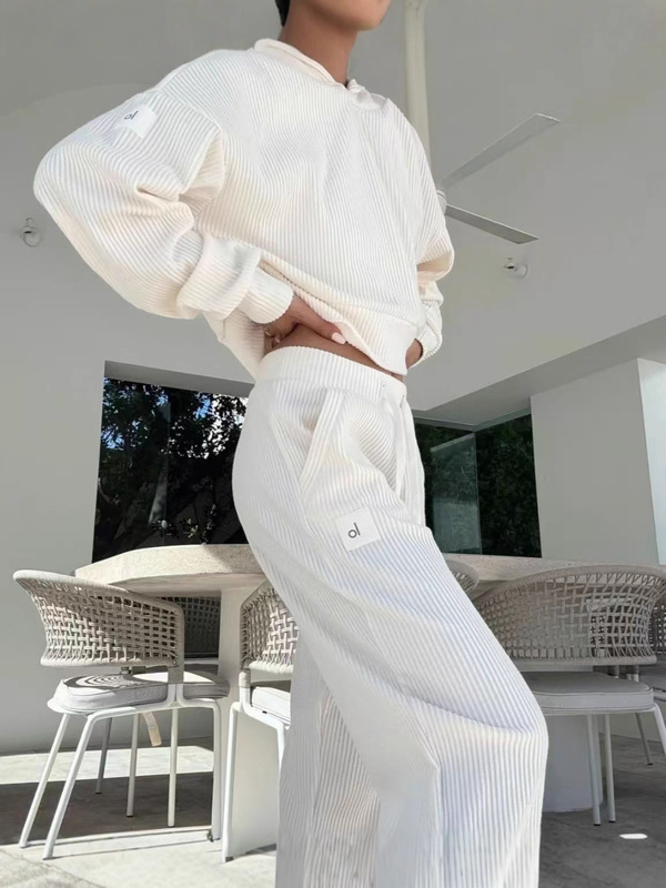 秋冬外穿保软暖ALO瑜伽服套装宽松休闲健身服女跑步训练灯芯绒上|undefined