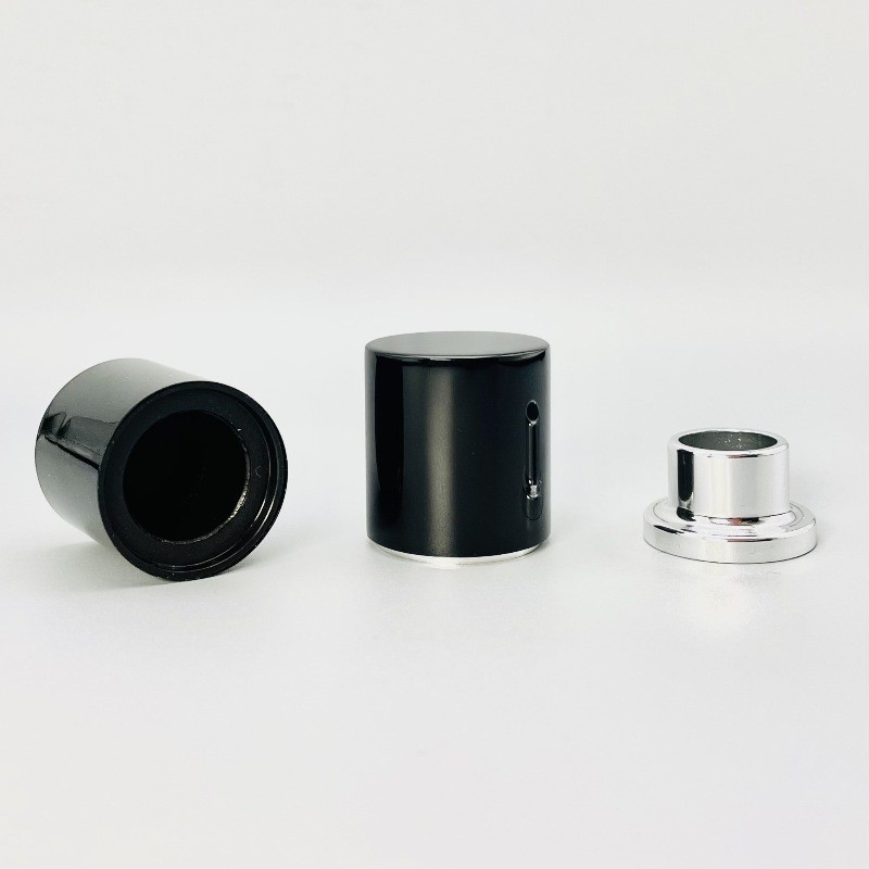スポットブラックアクリル ABS 香水ボトルキャップ 13 バヨネット 15 バヨネット樹脂キャップ円筒形加重磁気キャップ|undefined