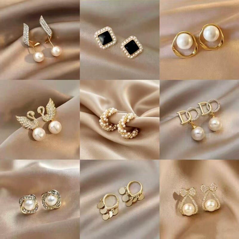 Fashionable Earrings Korean Style New Popular Models for Girls, Simple and Elegant Versatile Ear Studs, Tiktok Trending Earrings Wholesale Fashionable Earrings Korean Style New Popular Models for Girls, Simple and Elegant Versatile Ear Studs, Tiktok Trending Earrings Wholesale