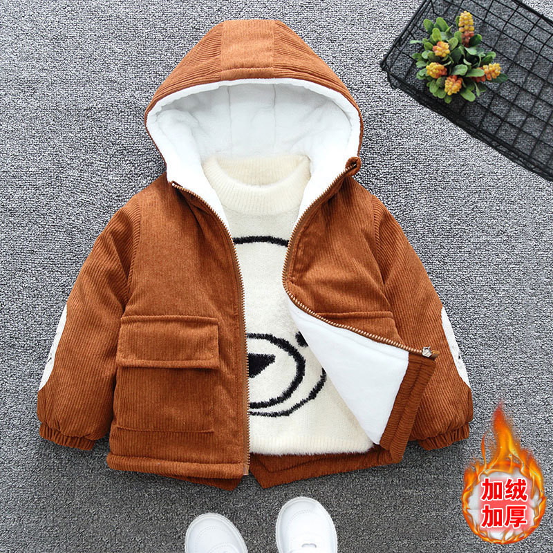 男童棉衣外套秋冬款2025新款儿童棉服冬装炸跨境童装批发一件代发