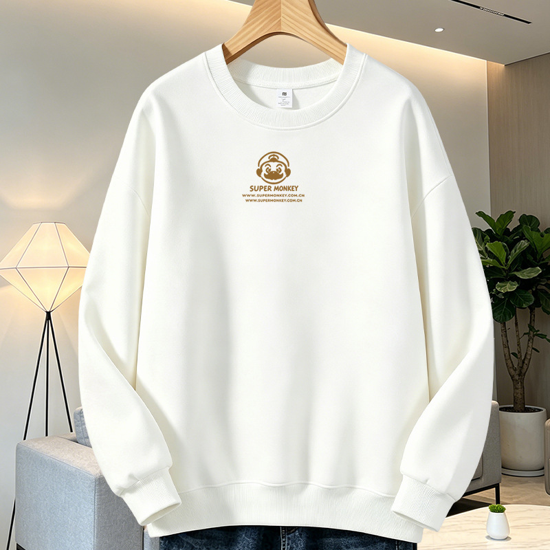 Dilunshi Men's Hoodless Sweatshirt, Sporty Style, Washed Cotton, Charcoal Gray, Vintage Jacket, Men's Loose-Fit Casual Sweatshirt