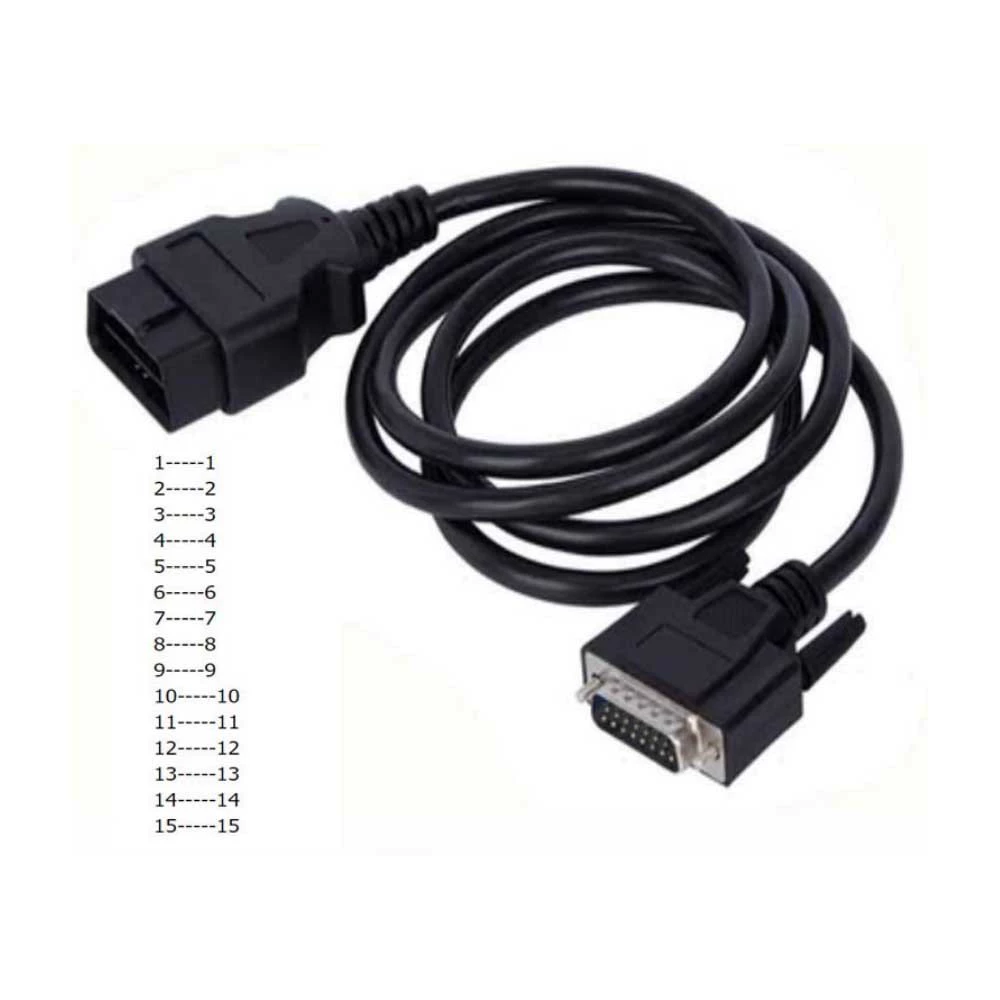 OBD2 16PIN головка к DB15 мужской интерфейс соединение OBD к DB15 материнская головка кабель данных