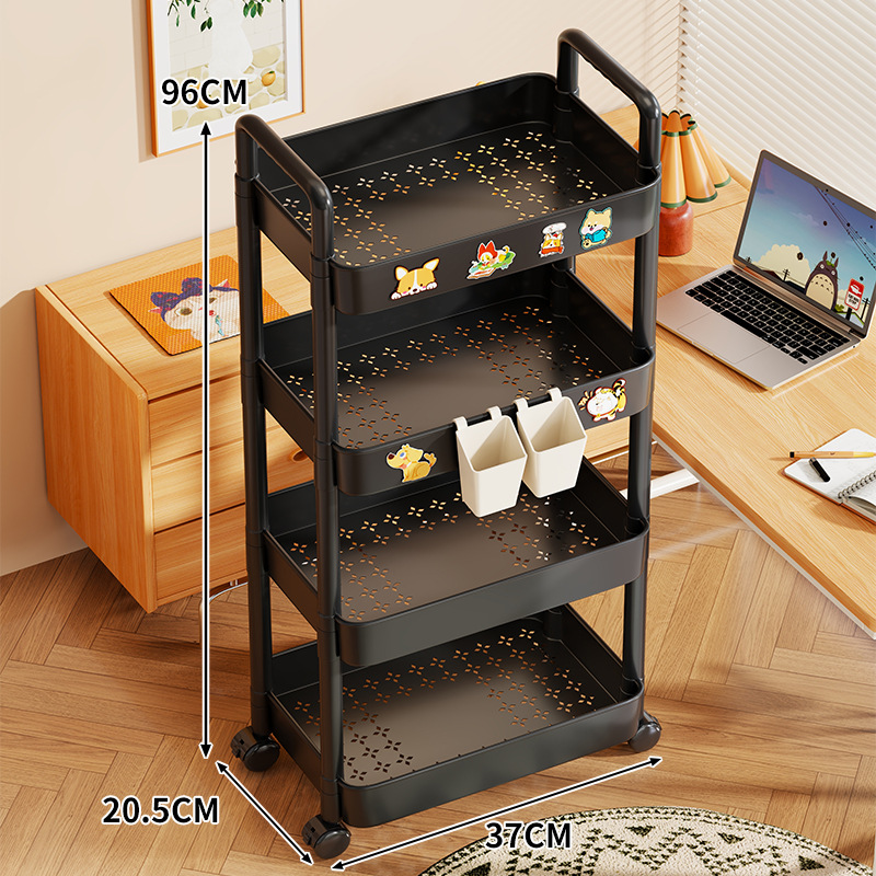 Estante Organizador Estrecho Multicapa de Plástico PP Móvil para Baño y Cocina image 11