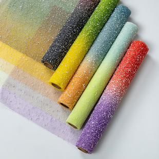 Rainbow Snow Dot Yarn Flower Packaging Material Mesh DIY Handmade Rose Wrapped Flower Yarn Floral Flower Shop Materials Wholesale
