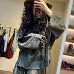 忆古朴拙250723提花丝系列复古上衣100丝