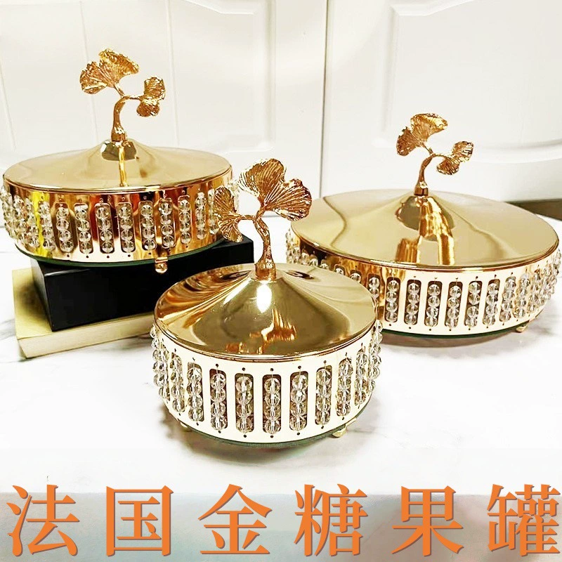 Европейский стиль зеркальная банка для хранения, домашний кофейный столик, настольный светильник, роскошный ретро-ящик для хранения, светлый декор для гостиной, роскошные декоративные украшения
