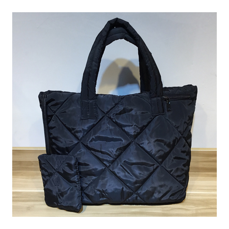 2024 New Fashion Korean Edition Space Cotton Women's Nylon Fabric Ultra Light Crossbody One Shoulder Tote Mother and_voghion.com