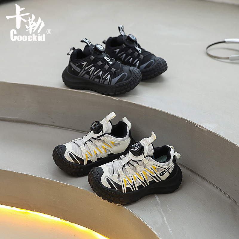 Children's Sports Shoes, Boys' Dad Shoes, 2026 Spring and Autumn Models, Girls' Casual Shoes, Boys' Rotating Buckle Soft-Soled Shoes