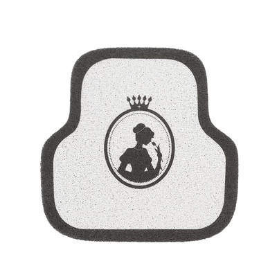 Car Mat Silk Ring Universal Foot Pad - white-goddess-crown-mat-rear-row