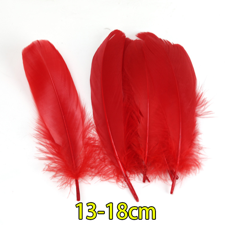 Plumas rojas al por mayor boda jardín de infantes diy plumas hechas a mano pieles de pavo pendientes de plumas de ganso accesorios accesorios de ropa image 15