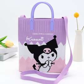 in网红针织包飞织包托特包韩版2024新款手拎包大容量女学生购物袋