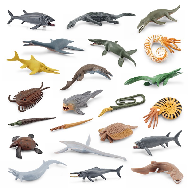 Simulación transfronteriza de modelos de animales marinos antiguos Trilóbulos de ammonita de peces de Dundee Ornamento estático de escritorio