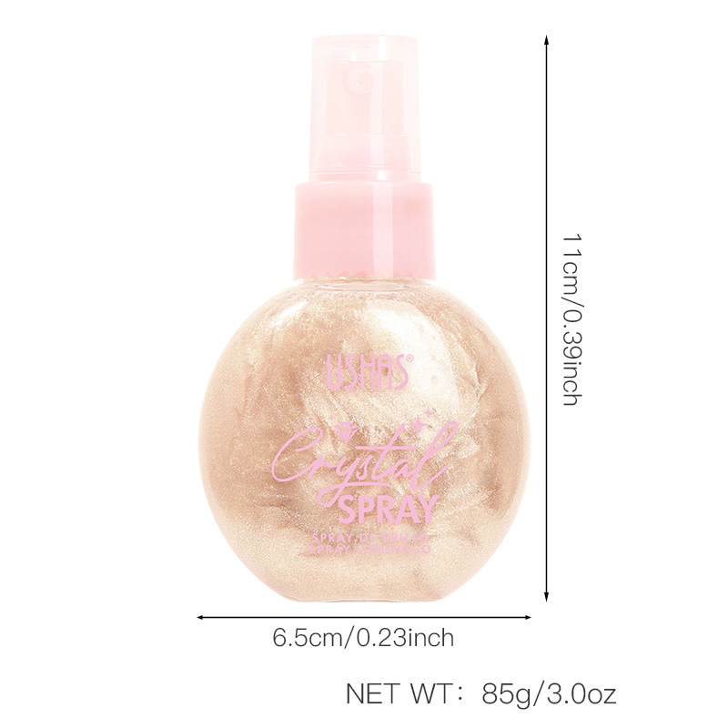 (caja de exhibición) USHAS venta caliente líquido transfronterizo brillante brillante humectante reparador pulverización de alta luz UC103A + B