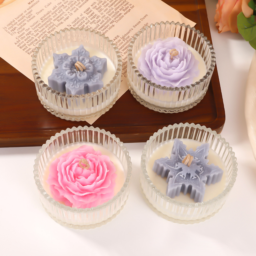 Hecho a mano DIY cera de perfume cilindro de vidrio transparente regalo de boda acompañante de atmósfera cálida decoración de cera de perfume