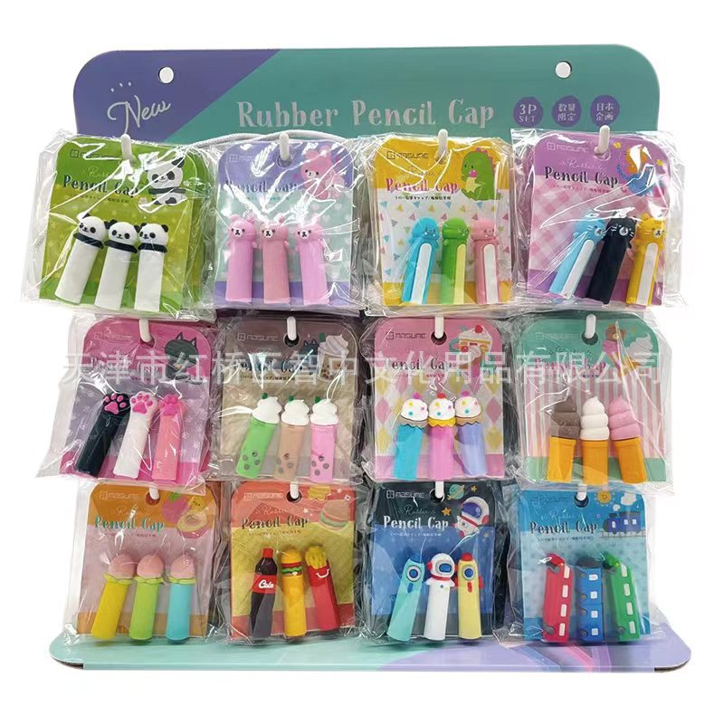 Japan MASU Cartoon Pencil Cap Protective Cover for Primary School Pencil Extender Cute Creative Pen Cover