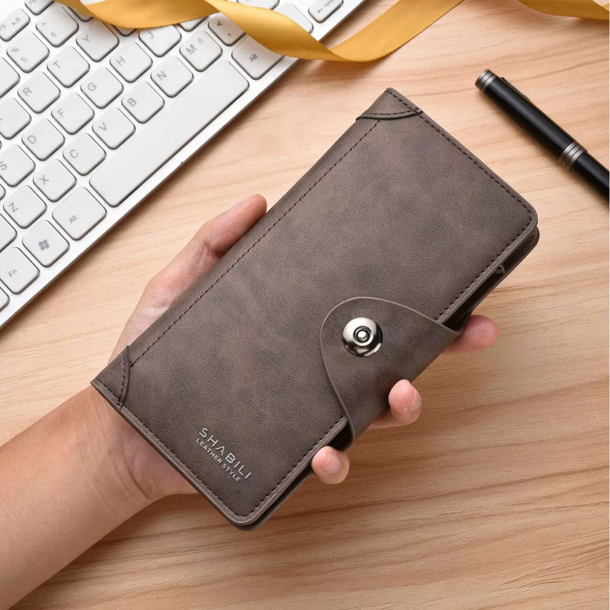 高颜值男士钱包西装包多卡位时尚潮流三合一轻便轻奢证件夹钱夹