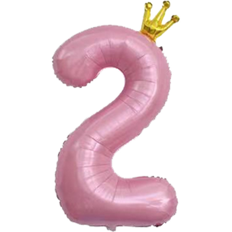 Amazon nuevo globo digital de corona de una pieza de 40 pulgadas decoración de fiesta de cumpleaños globo digital grande