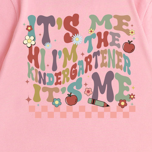 Cute Short Sleeve T-Shirt for European and American Girls, Back-to-School Season Letter Print Casual Summer Round Neck Children's Clothing, Dropshipping