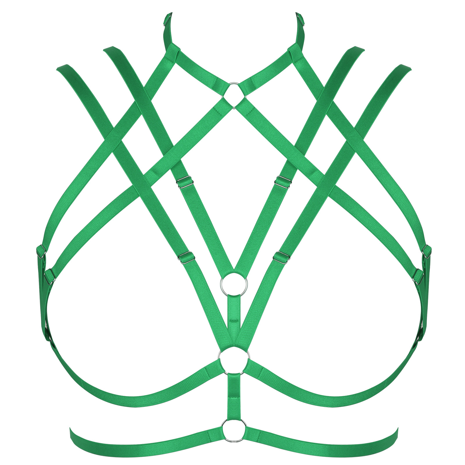 Hollow Out Cami Bra Top Emerald Green