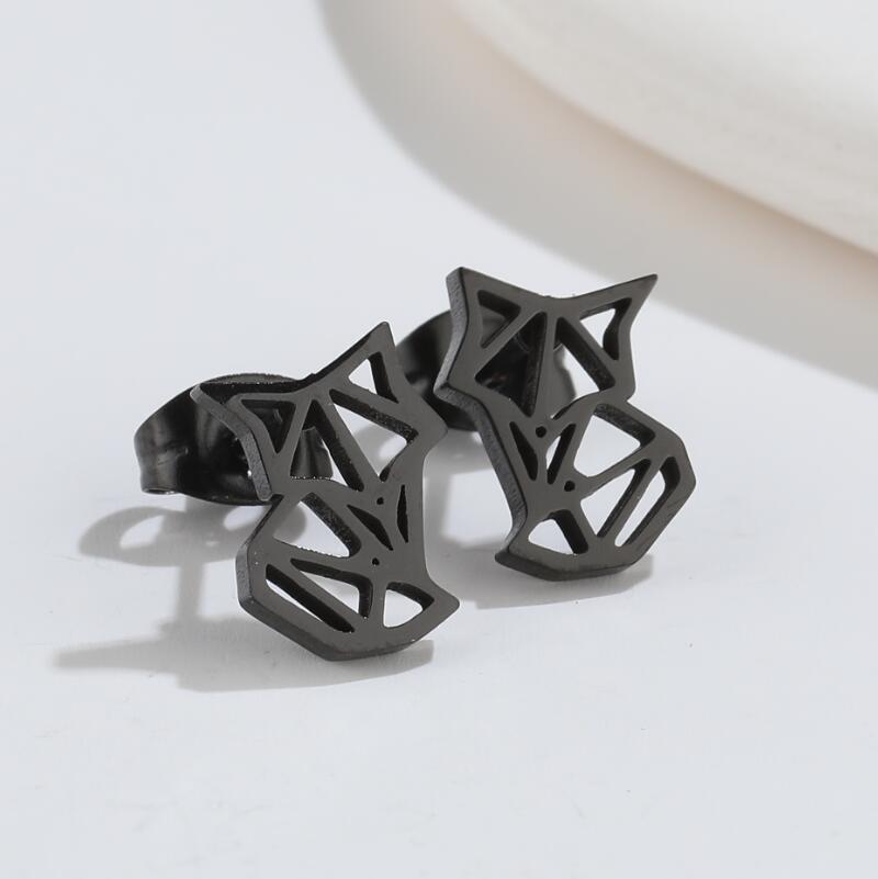 Fashion Animal Titanium Steel Ear Studs Plating No Inlaid Stainless Steel Earrings