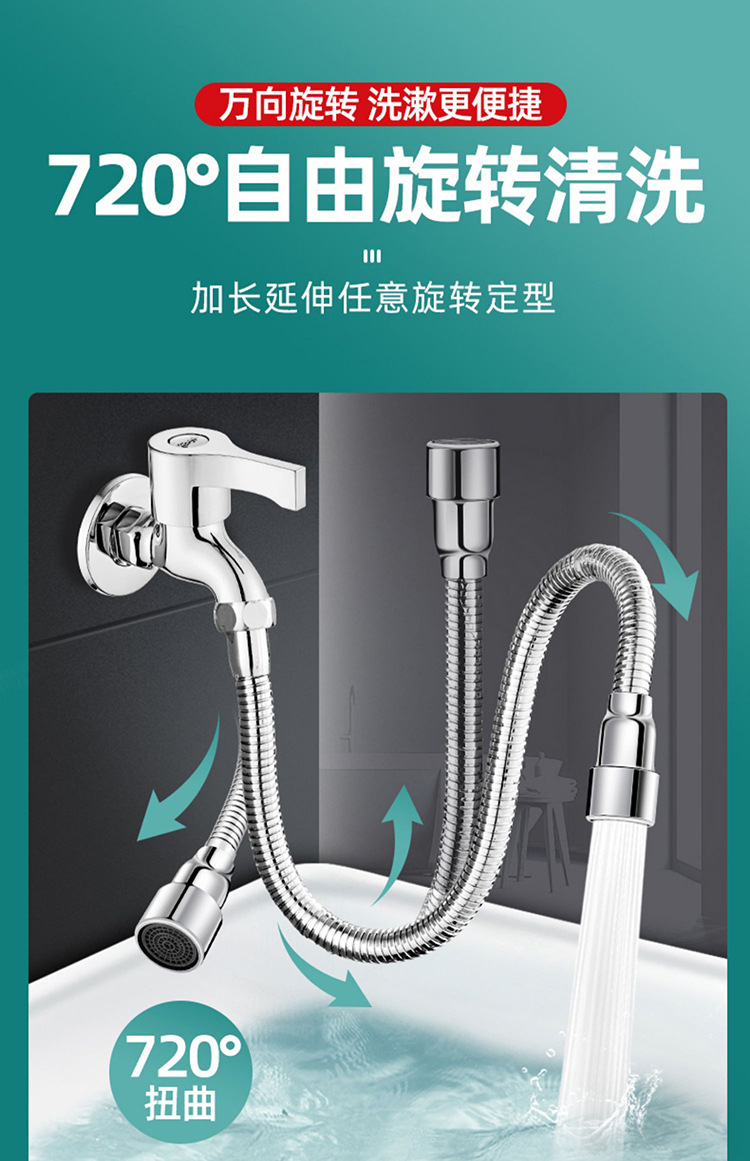 Faucet extender, faucet bubble maker, splash guard, universal rotating extended water pipe, mop sink outlet undefined